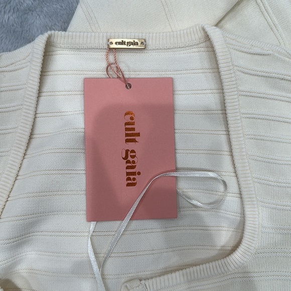 NWT Cult Gaia Fergie Knit Dress Off White XS - Picture 7 of 10